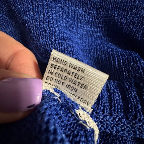 ❤️NWT SUMMER NAUTICAL CASUAL/OFFICE MOCK TWINSET MARINE BLUE  LARGE - Picture 9 of 10